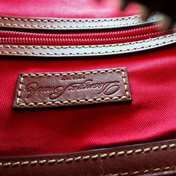 Dooney & Bourke Florentine Small Cameron Satchel Green w/ Leather Rose Charm - Picture 12 of 14